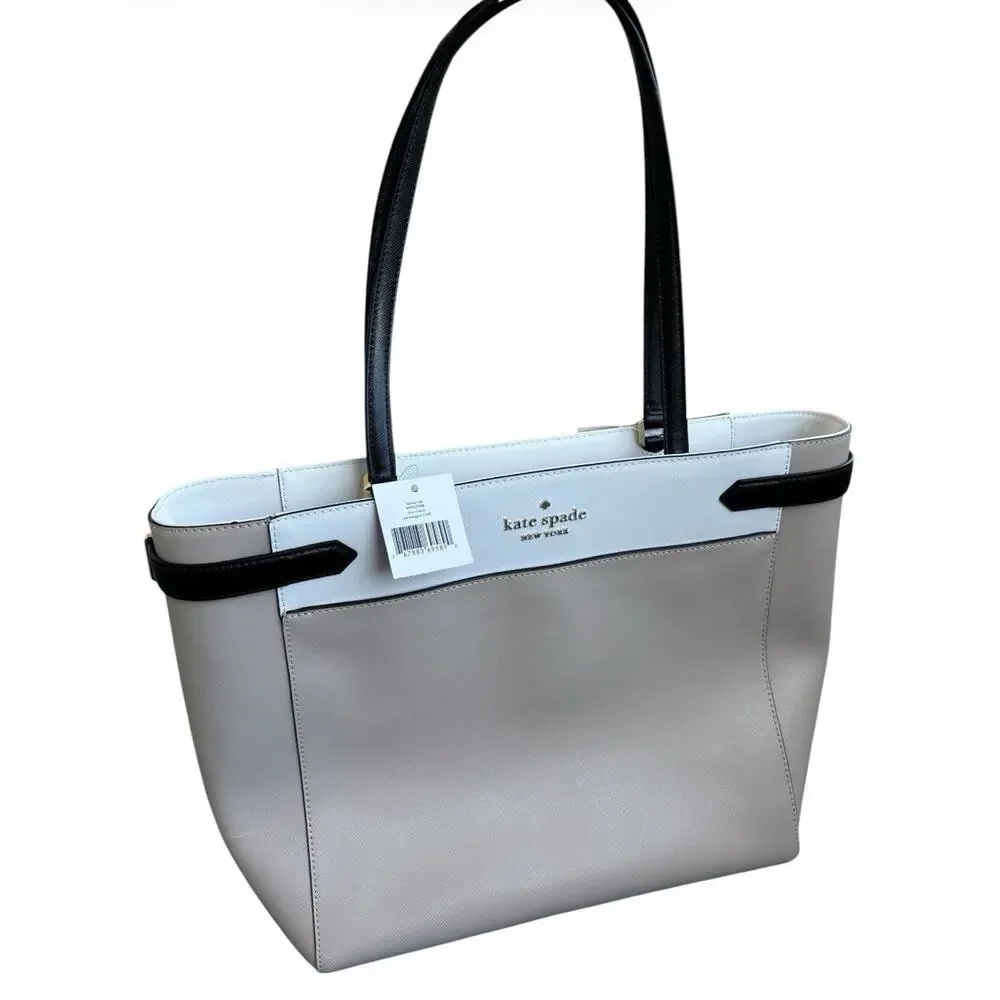 Kate Spade Staci Colorblock Saffiano Leather Laptop Tote & Wallet Set NWT